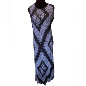 Paradise NY Vintage Y2K Hippie Eclectic Boho Witchy Paisley Floral Maxi Dress